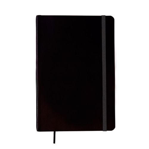 Caderneta Clássica Flex 14x21 - Preta Pautada