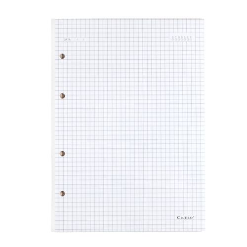 Refil Caderno Argolado 40FLS Offset 90g 17x24 Quadriculado