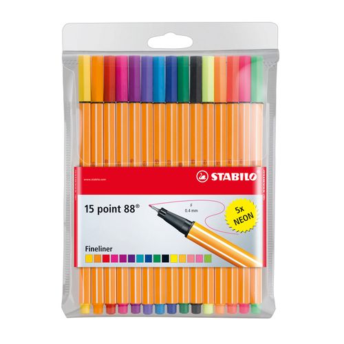 Estojo Caneta Stabilo Neon Point - 15 cores (118.5602)