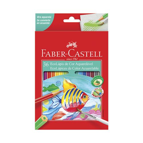 Estojo Ecolápis de Cor - Aquarelavel - 36 cores - Faber Castell (120236g)
