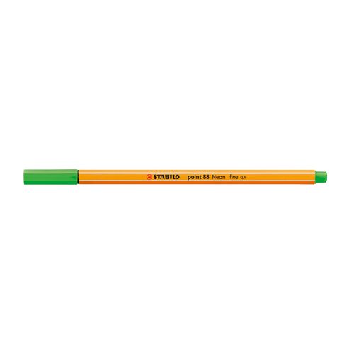 Caneta hidrográfica Fine Point 88 - Verde Neon - Stabilo (46.9300)