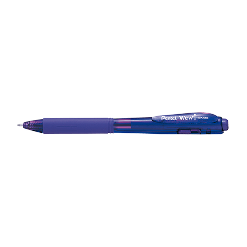 Caneta Esferográfica Pentel Wow Retrátil 1,0 - Roxa (BK440-V)