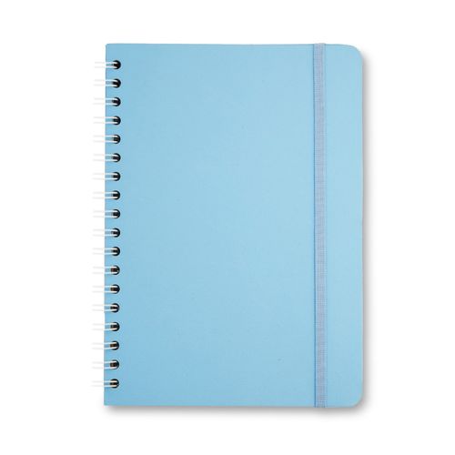 Caderno Espiral Colegial Clássica Pautado Azul Pastel 1 Matéria 80 fls