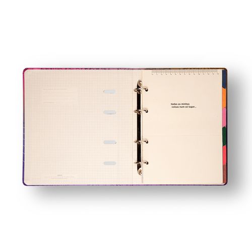 Caderno Criativo Argolado Organizador Pastel Block Pautado 17x24 Sport