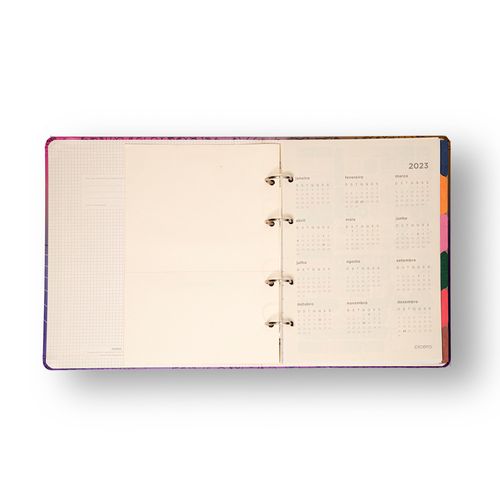 Caderno Criativo Argolado Organizador Clássica Pautado 17x24 Caramelo