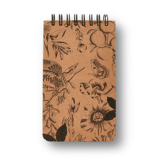 Bloco Wire-o Kraft Pautado 12x20 Botânica