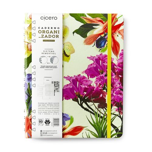 Caderno Organizador Duo Joia Natural Pautado & Pontado 17X24 Insecta Dia