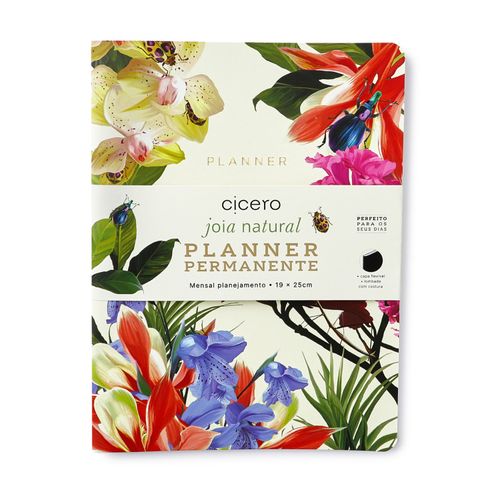 Planner Permanente Revista Planejamento Joia Natural Mensal 19x25 Insecta Dia