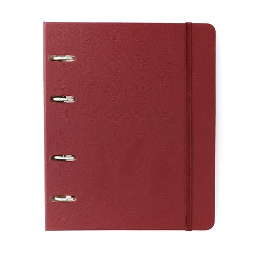 Caderno Criativo Argolado Office Duo Clássica Pautado & Pontado A5 Vermelho Quente