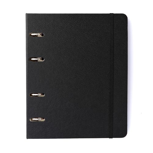 Caderno Criativo Argolado Office Duo Clássica Pautado & Pontado A5 Preta