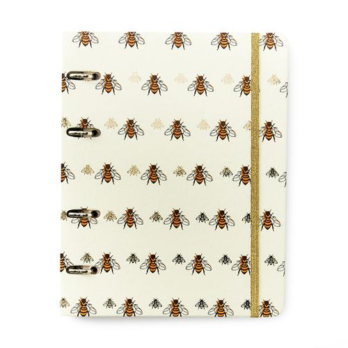 Caderno Criativo Argolado Office Duo Melissa Pautado & Pontado A5 Favo De Abelhas