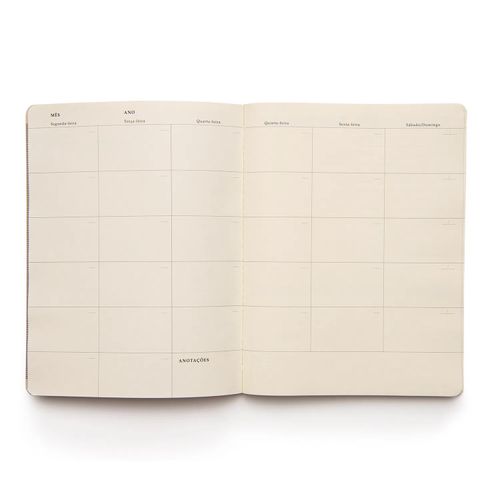 Planner Permanente Revista Planejamento Pássaros Mensal 19x25 Floresta Tropical Preto