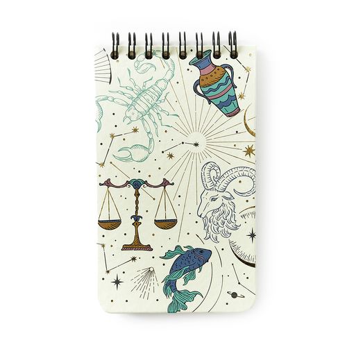 Bloco Wire-O Astral Pautado 12X20 Cartas Do Zodíaco Branco