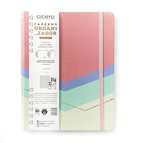 Caderno Organizador Duo Pastel Block Sport Pautado & Pontado A5 Sport