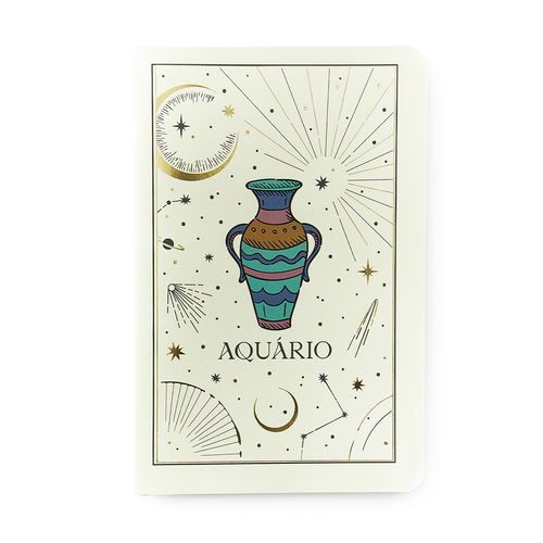 Caderneta Meu Pequeno Cicero Astral Pautado 14X21 Aquário