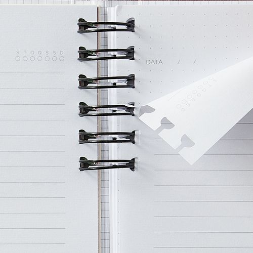 Caderno Organizador Duo Astral Pautado & Pontado A5 Espaço Tempo Branco