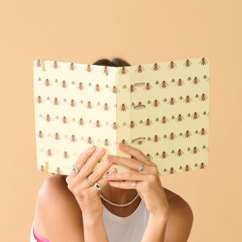 Caderno Criativo Argolado Office Duo Melissa Pautado & Pontado A5 Favo De Abelhas