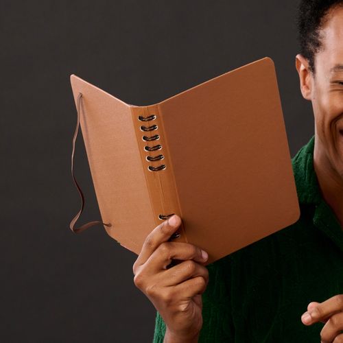 Caderno Organizador Duo Clássica Pautado & Pontado A5 Caramelo