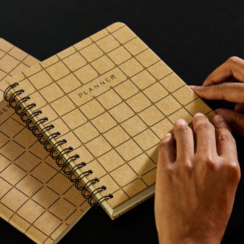 Planner Permanente Wire-o Kraft Semanal Notas A5 Linha e Ponto