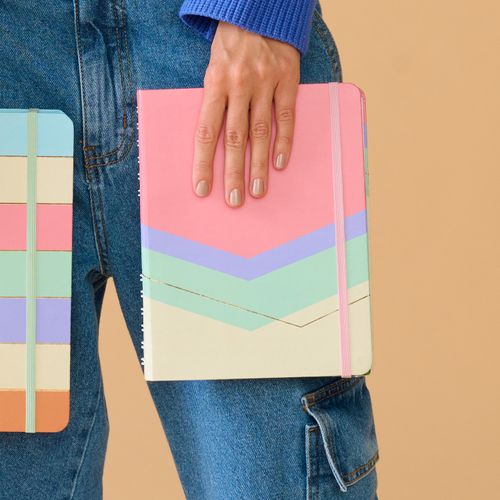 Caderno Organizador Duo Pastel Block Sport Pautado & Pontado A5 Sport