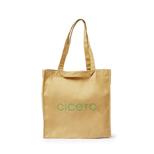 Totebag Cicero bolsa lona kaki, silk verde