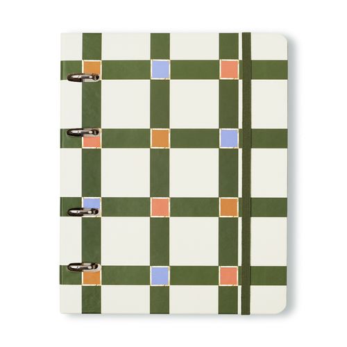Caderno Criativo Argolado Office Duo Trama Pautado & Pontado A5 Xadrez