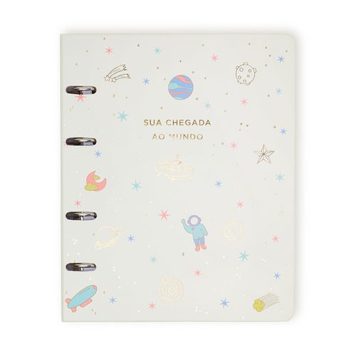 Livro Álbum Argolado do Bebê 18X24 Off White