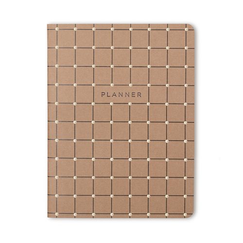 Planner Permanente Revista Planejamento Kraft Mensal 19x25 Linha e Ponto