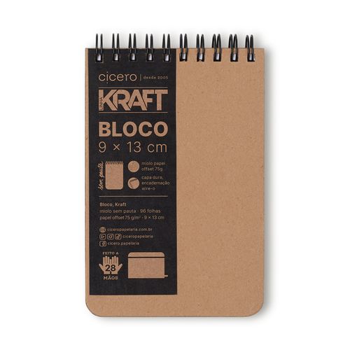 Bloco Kraft 9x13 Sem Pauta