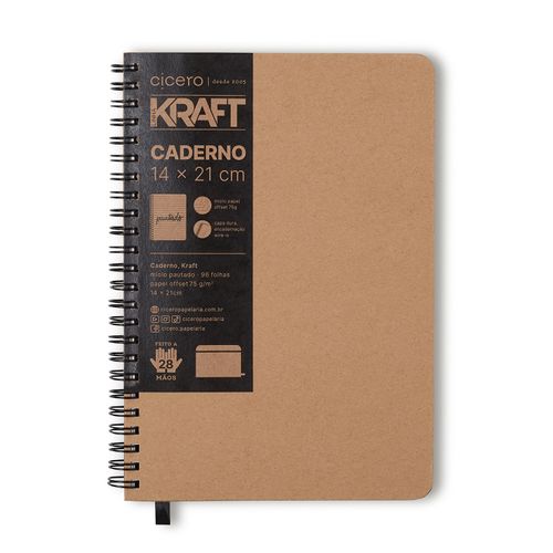 Caderno Kraft 14x21 Pautado