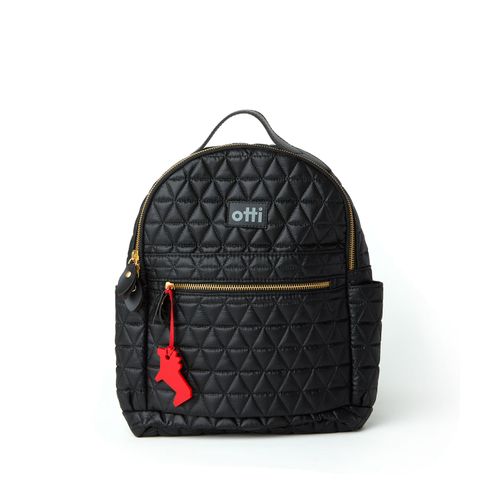 Mochila Pequena Matelassê Preta Otti