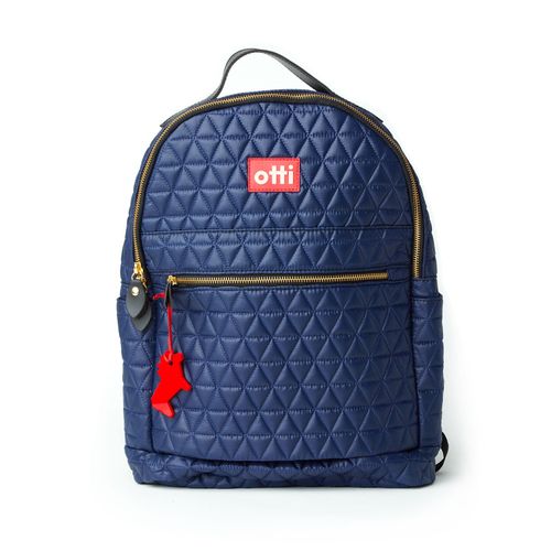 Mochila Média Matelassê Azul Marinho Otti