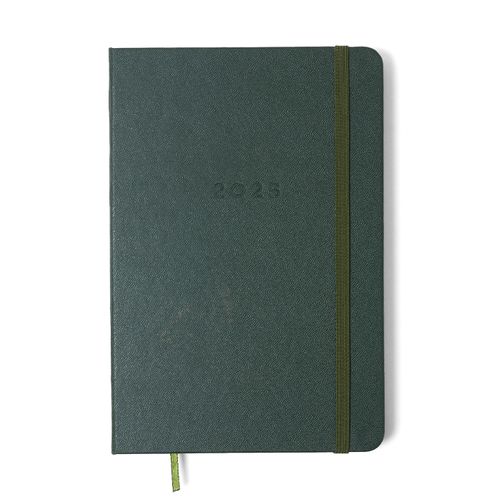Agenda Planner 2025 Clássica Semanal Anotações 14x21 Verde Oliva