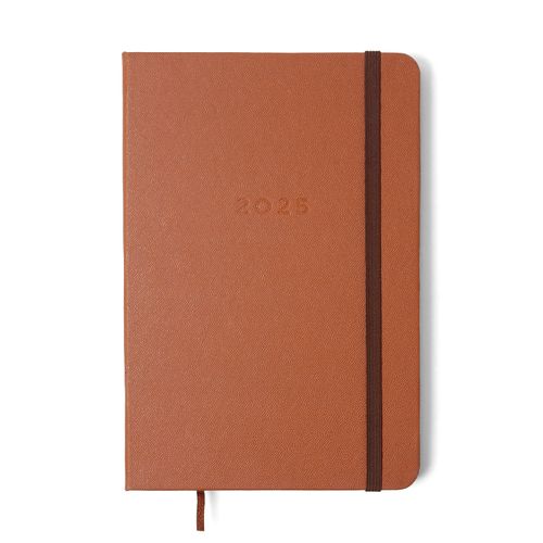 Agenda Planner 2025 Clássica Semanal Anotações 14x21 Caramelo