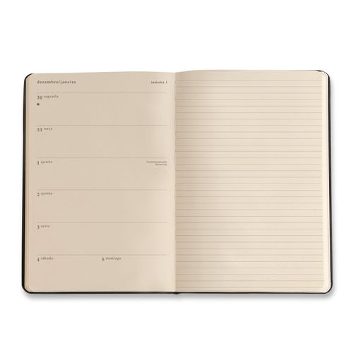 Agenda Planner 2025 Clássica Semanal Anotações 14x21 Caramelo