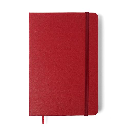 Agenda Planner 2025 Clássica Diária 14x21 Vermelho Quente