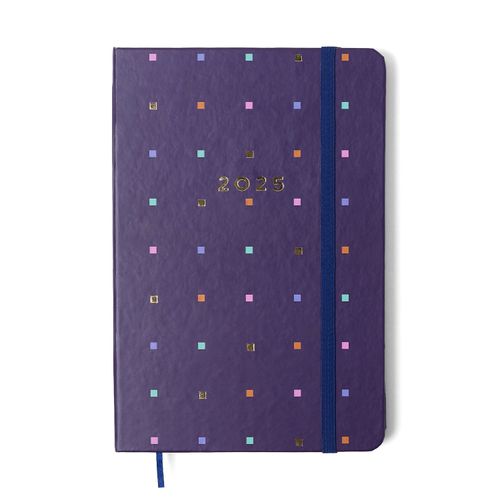 Agenda Planner 2025 Bossa Nova Semanal Anotações 14x21 Pontos Azul