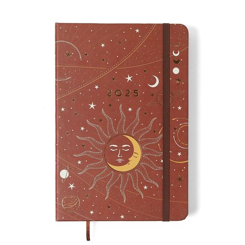 Agenda Planner 2025 Astral Diária 14x21 Eclipse Caramelo