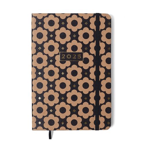 Agenda Planner 2025 Kraft Semanal 14x21 Flores Mini