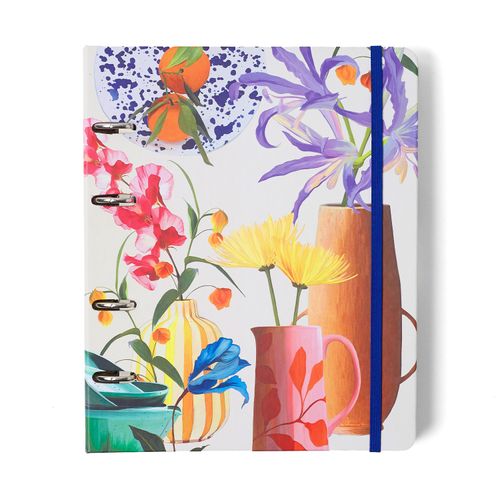 Caderno Criativo Argolado Ateliê Pautado 17x24 Off White