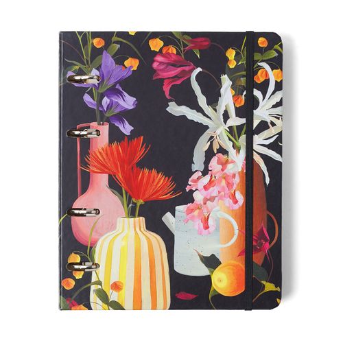 Caderno Criativo Argolado Office Duo Ateliê Pautado & Pontado A5 Preto