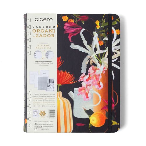 Caderno Organizador Ateliê Pautado & Pontado A5 Preto