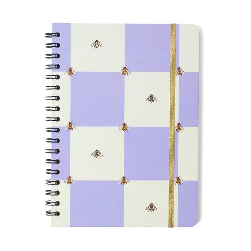 Caderno Espiral Colegial Melissa Pautado Casa das Abelhas Lilás 1 Matéria 80 fls