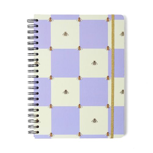 Caderno Espiral Universitário Melissa Pautado Casa das Abelhas Lilás 10 Matérias 160 fls