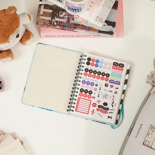 Planner Permanente Wire-o Semanal Notas A5 - Makai + Cicero - Leopardo