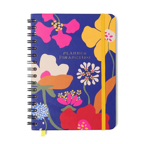 Planner Permanente Wire-o Pólen Financeiro A5 Aromas Azul