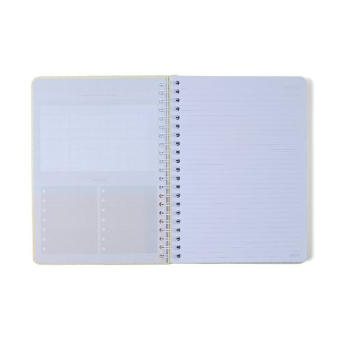 Caderno Espiral Universitário Kemily Pautado Organize Off White 10 Matérias 160 fls