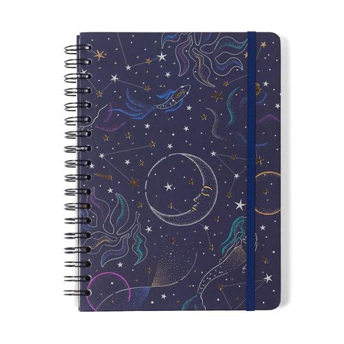 Caderno Espiral Colegial Astral Pautado Maré Azul 10 Matérias 160 fls
