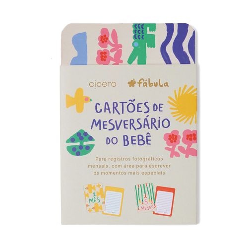 Cartões de Mesversário do Bebê 10x15 Cicero® & Fábula