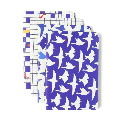 Caderneta Notas Mix Litoral Miolos Diferentes Kit 4 unidades 14x21 Litoral